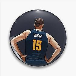 Nikola Jokic Vector Dark Blue Pin