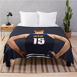 Nikola Jokic Back Throw Blanket