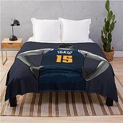 Nikola Jokic Vector Throw Blanket