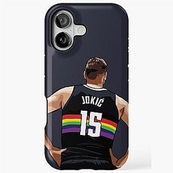 Nikola Jokic Vector Rainbow Color Qiangy iPhone Tough Case