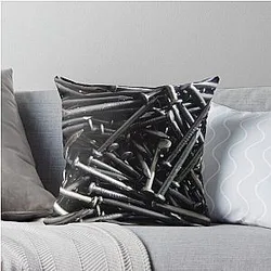 Nails Throw Pillow
