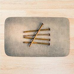 Five Rusty Nail Bath Mat