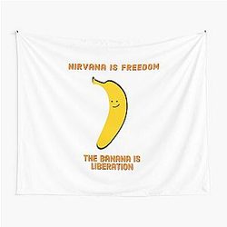 Nirvana is Freedom - funny buddhist quotes Tapestry