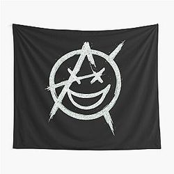 Anarchy Nirvana Inspired Grunge Fan Art Tapestry