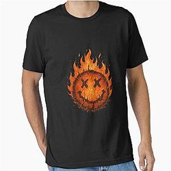 Burning Smiley - Nirvana Inspired Grunge Fire Art Essential T-Shirt → Nirvana Inspired Grunge Fire Art Essential T-Shirt