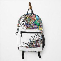 Nirvana Mandala Sacred Fractal Yoga Mantra Backpack