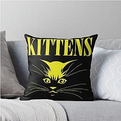 Nirvana Kitten Clothing and Accessories Throw Pillow