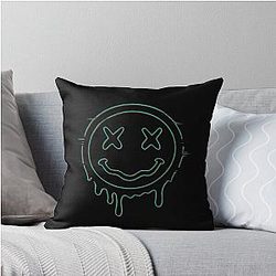 Nirvana Melting Smiley Grunge Fan Art Throw Pillow