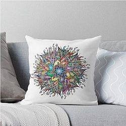 Nirvana Mandala Geometry Sacred Fractal Art Yoga Mantra Pillow