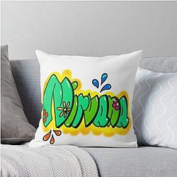 Top 10 Best Personalized Graffiti Name Nirvana Throw Pillow