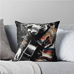 Kurt Cobain Nirvana Grunge Legend Smells Like Spirit MTV Unplugged Guitar Portrait Nevermind Bleach Fan Art Poster T-Shirt
