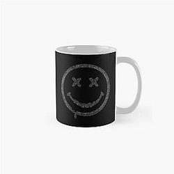 Distressed Grunge Nirvana Smile Black Grey Fan Art Drip Style Classic Mug