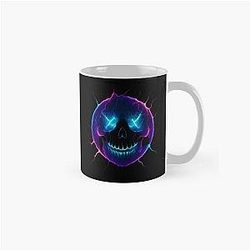 Electric Skull Smiley Nirvana Inspired Fan Art Classic Post Mug