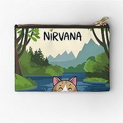 Nirvana and cat artwork Zipper Pouch
