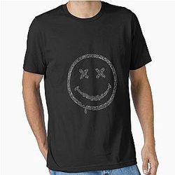 Distressed Grunge Nirvana Smile Black Grey Fan Art Drip Style Essential T-Shirt