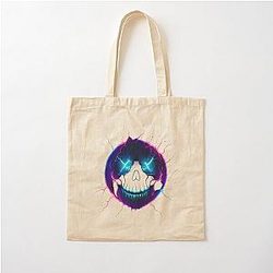 Electric Skull Smiley Nirvana Inspired Fan Art Cotton Tote Bag
