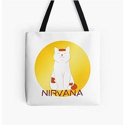 Nirvana Cat All Print Tote Bag