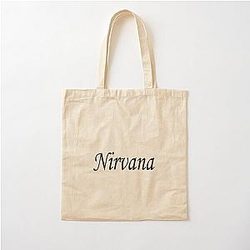 Nirvana Black Cotton Tote Bag