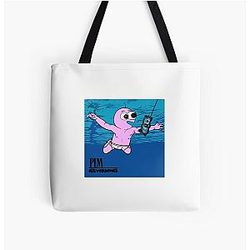 Nevermind Smiling Friends Nirvana All Over Print Tote Bag
