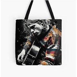 Kurt Cobain Nirvana Grunge Legend Smells Like Teen Spirit MTV Unplugged Guitar Portrait Nevermind In Utero Bleach Fan Art Poster T-Shirt Sticker Gift Tote Bag