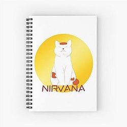 Nirvana Cat Spiral Notebook