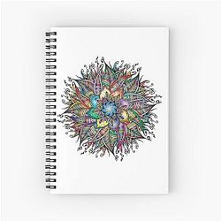 Nirvana Mandala Geometry Sacred Fractal Art Yoga Mantra Notebook
