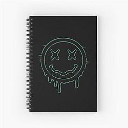 Nirvana Melting Smiley Grunge Fan Art Spiral Notebook