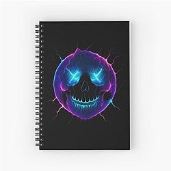 Electric Skull Smiley - Nirvana Inspired Fan Art Spiral Notebook