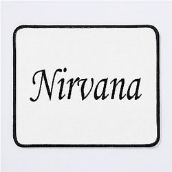 Nirvana - black lettering text - 0822 Mouse Pad