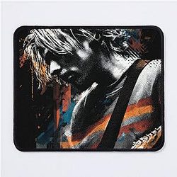 Kurt Cobain Nirvana Grunge Legend Smells Like Spirit MTV Unplugged Guitar Portrait Nevermind In Utero Bleach Fan Art Poster T-Shirt