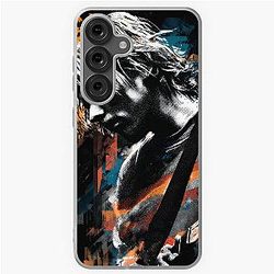 Kurt Cobain Nirvana Grunge Legend Smells Like Teen Spirit MTV Unplugged Guitar Portrait In Utero Bleach Fan Art Illustration Poster T-Shirt Sticker Gift Samsung Galaxy Case