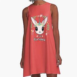 I'm Nirvana Unicorn Bunny A-Line Dress