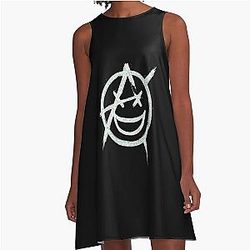 Anarchy Smiley – Nirvana Inspired Grunge A-Line Dress