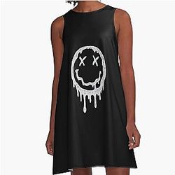 Melting Grunge Nirvana Fan Art A-Line Dress