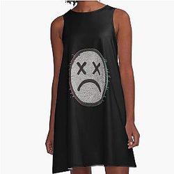 Glitched Silver Smiley – Nirvana Fan Art Dress