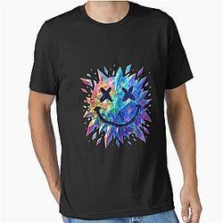Crystal Shattered Smiley - Vibrant Nirvana Inspired Essential T-Shirt