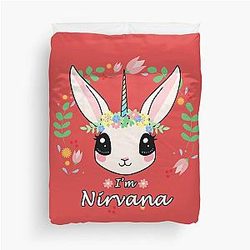 Nirvana Unicorn Bunny Duvet Cover