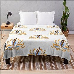 Nirvana Minimal Spiritual Illustration Throw Blanket