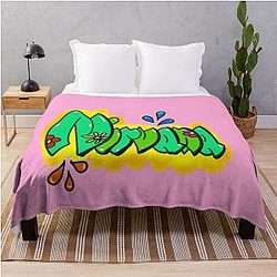 Top 10 best personalized gifts personalized Graffiti Nirvana name Throw Blanket
