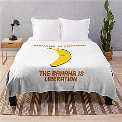 Nirvana is Freedom - Funny Buddhist Quotes Throw Blanket