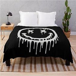 Dripping Nirvana Grunge Fan Art Throw Blanket