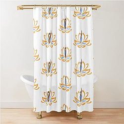 Nirvana Minimal Spiritual Illustration Shower Curtain