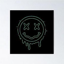 Nirvana Smiley Grunge Fan Art Poster