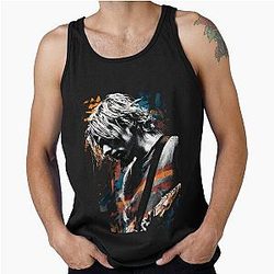 Kurt Cobain Nirvana Grunge Legend Smells Like Spirit MTV Unplugged Guitar Portrait Nevermind In Utero Bleach Fan Art Poster T-Shirt