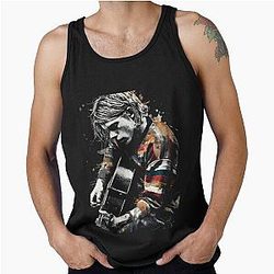 Kurt Cobain Nirvana Grunge Legend Smells Like Teen Spirit Unplugged Guitar Portrait In Utero Bleach Fan Art Poster T-Shirt