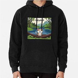 Nirvana and Cute Cat Artwork Pullover Hoodie