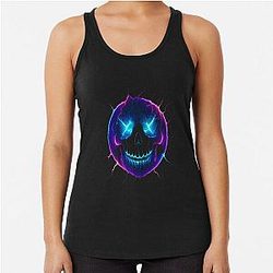 Electric Skull Smiley - Nirvana Inspired Racerback Tank Top