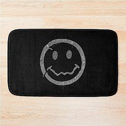 Glitter Grunge Smiley Nirvana Inspired Fan Art Bath Mat