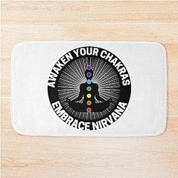 Awaken Your Chakras Embrace Nirvana Meditation Bath Mat