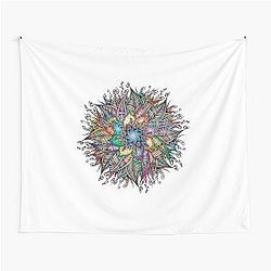 Nirvana Mandala Geometry Sacred Fractal Art Yoga Mantra Tapestry